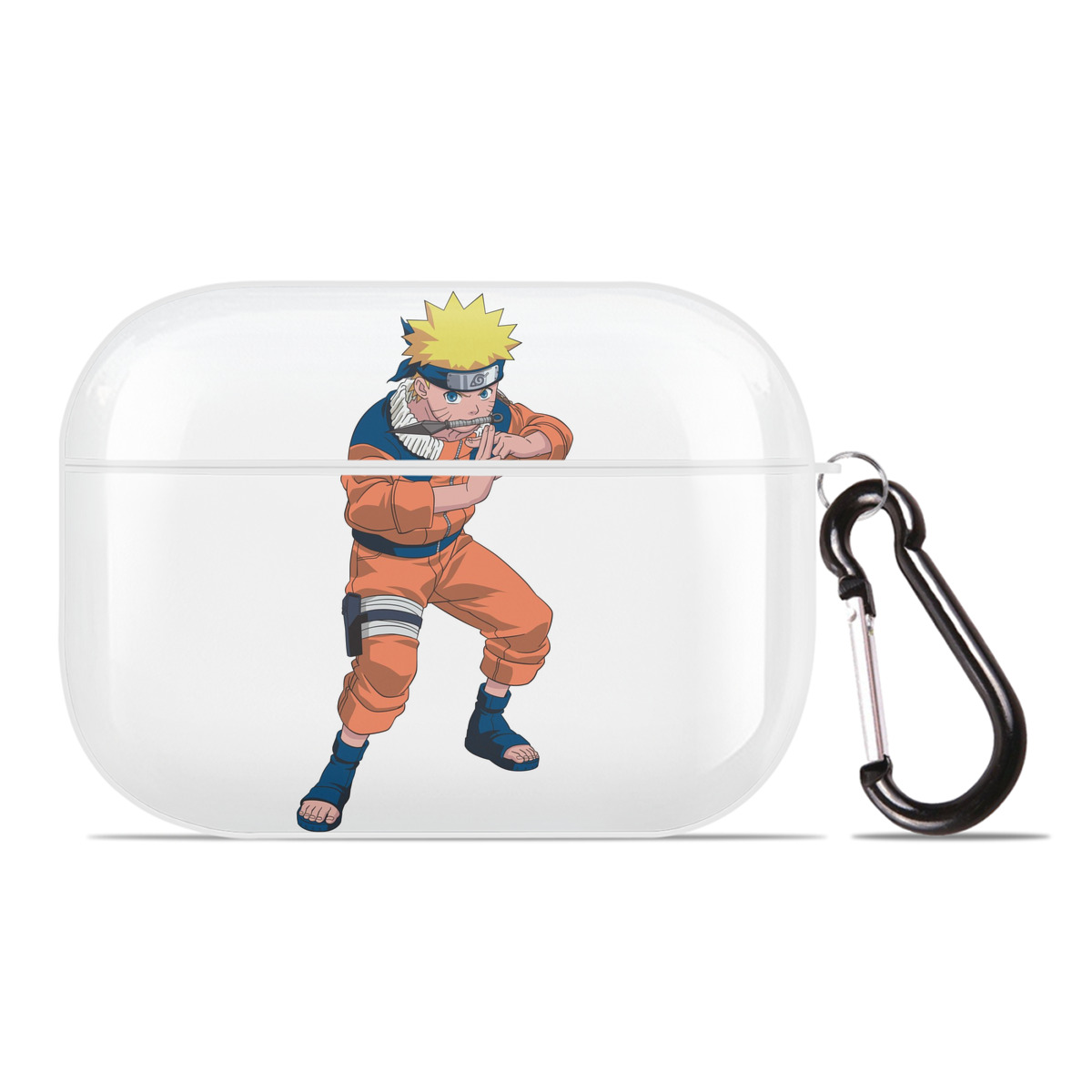 （画像用） NARUTO -ナルト- うずまき ナルト Uzumaki Naruto 【AirPods Pro用】ハードシェル保護ケース 耐衝撃・防指紋・カラビナ付き商品仕様