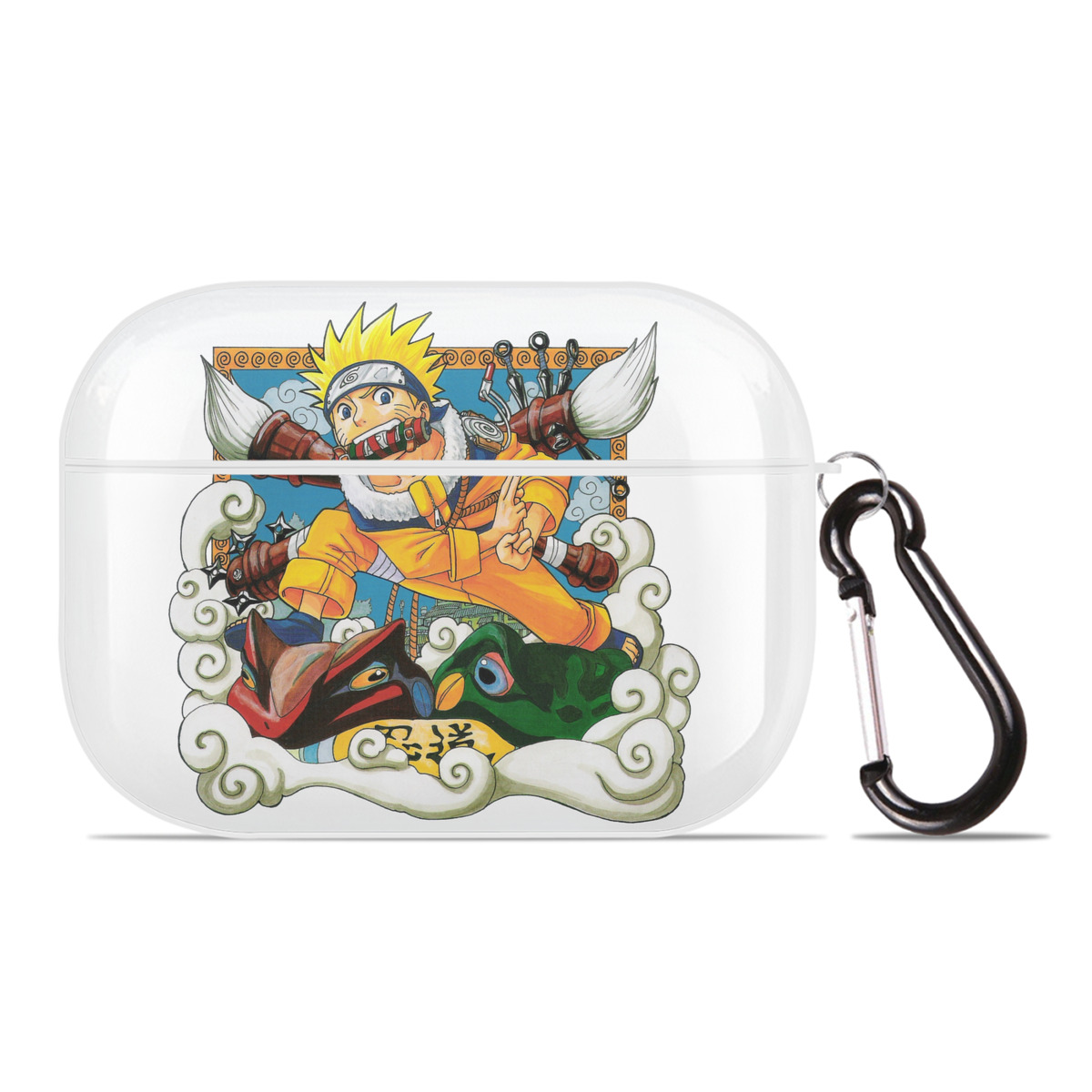 （画像用） NARUTO -ナルト- うずまき ナルト Uzumaki Naruto 【AirPods Pro用】ハードシェル保護ケース 耐衝撃・防指紋・カラビナ付き商品仕様