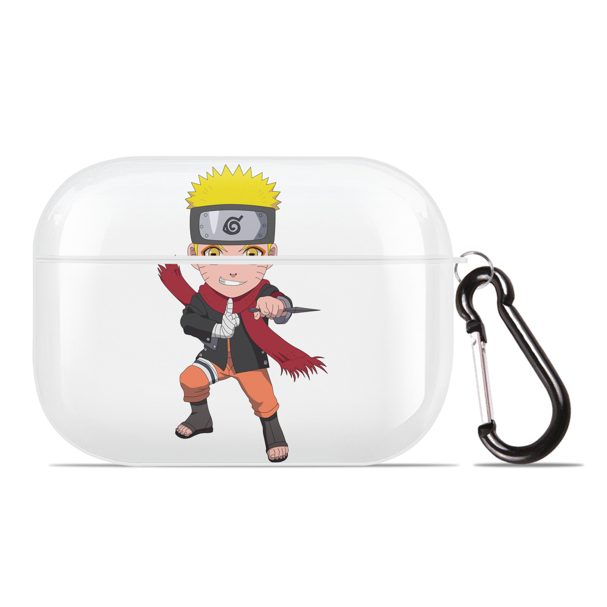 （画像用） NARUTO -ナルト- うずまき ナルト Uzumaki Naruto 【AirPods Pro用】ハードシェル保護ケース 耐衝撃・防指紋・カラビナ付き商品仕様