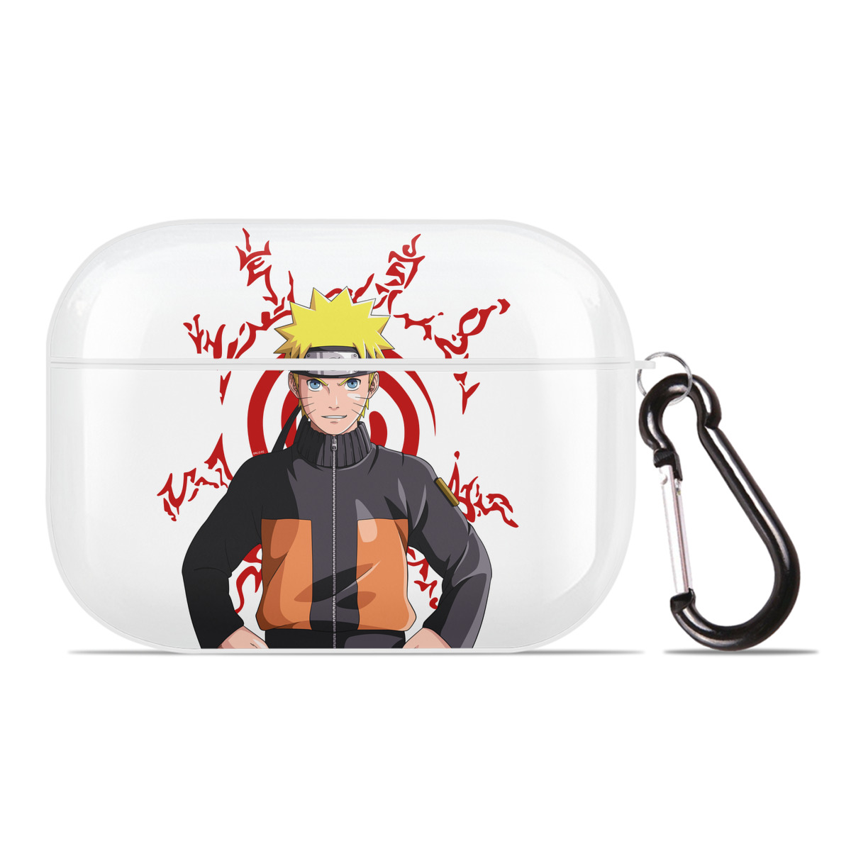（画像用） NARUTO -ナルト- うずまき ナルト Uzumaki Naruto 【AirPods Pro用】ハードシェル保護ケース 耐衝撃・防指紋・カラビナ付き商品仕様