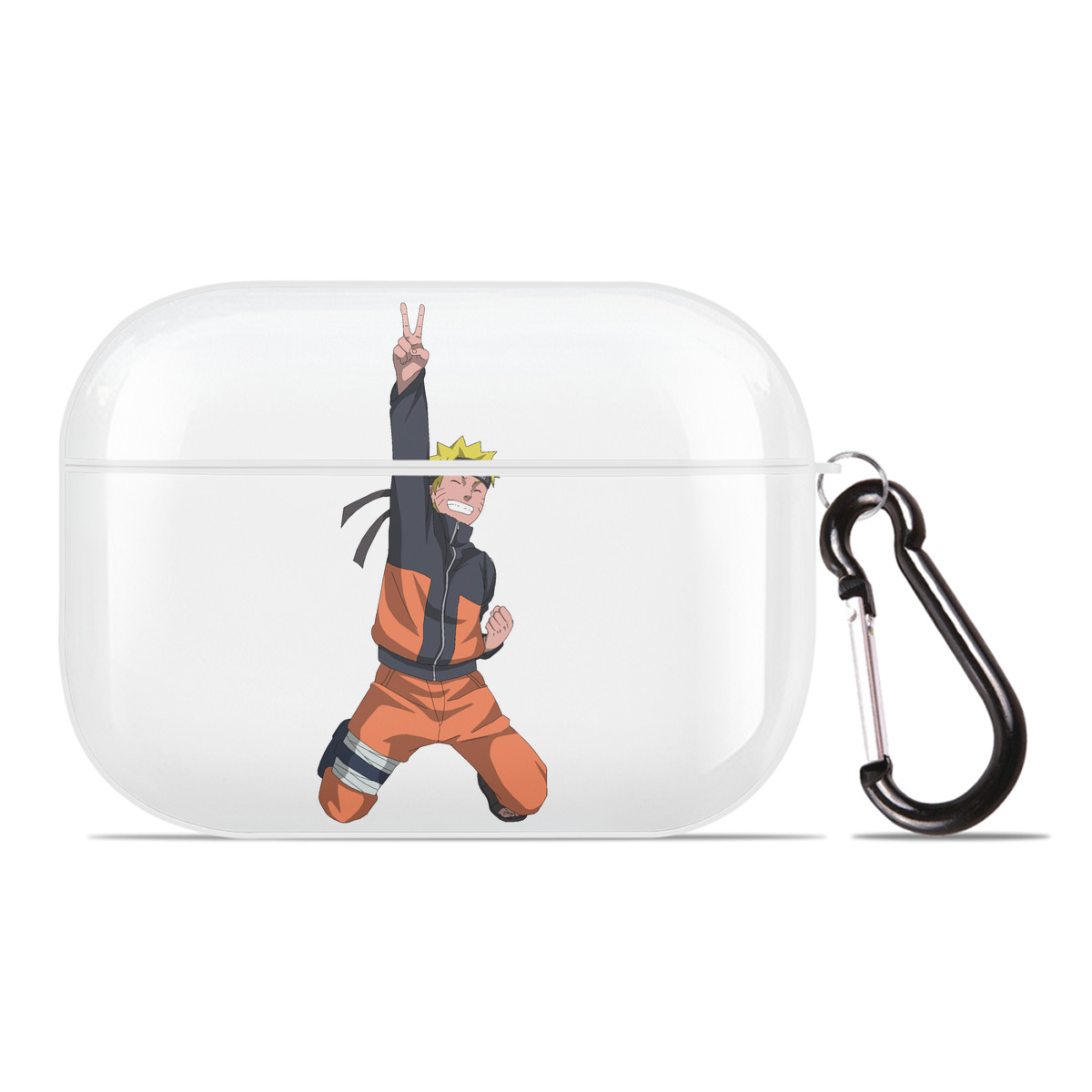 （画像用） NARUTO -ナルト- うずまき ナルト Uzumaki Naruto 【AirPods Pro用】ハードシェル保護ケース 耐衝撃・防指紋・カラビナ付き商品仕様