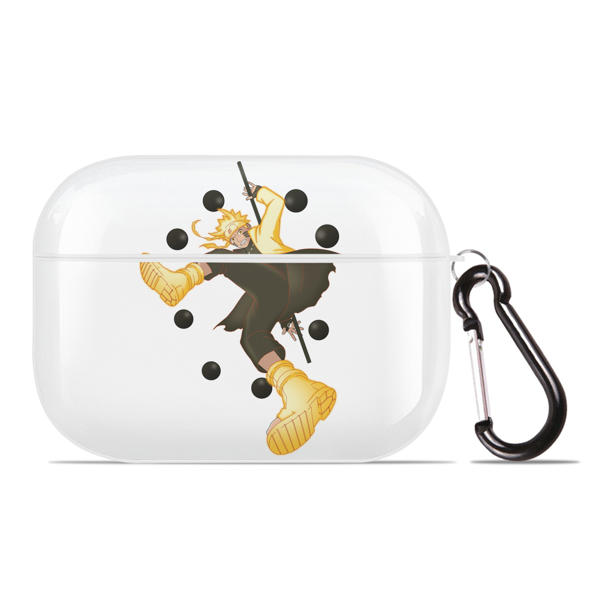 （画像用） NARUTO -ナルト- うずまき ナルト Uzumaki Naruto 【AirPods Pro用】ハードシェル保護ケース 耐衝撃・防指紋・カラビナ付き商品仕様