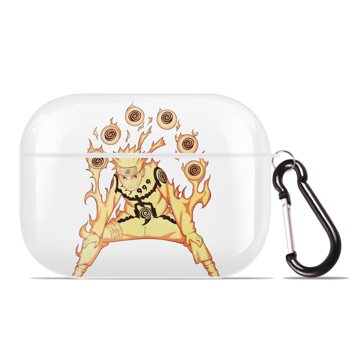 （画像用） NARUTO -ナルト- うずまき ナルト Uzumaki Naruto 【AirPods Pro用】ハードシェル保護ケース 耐衝撃・防指紋・カラビナ付き商品仕様