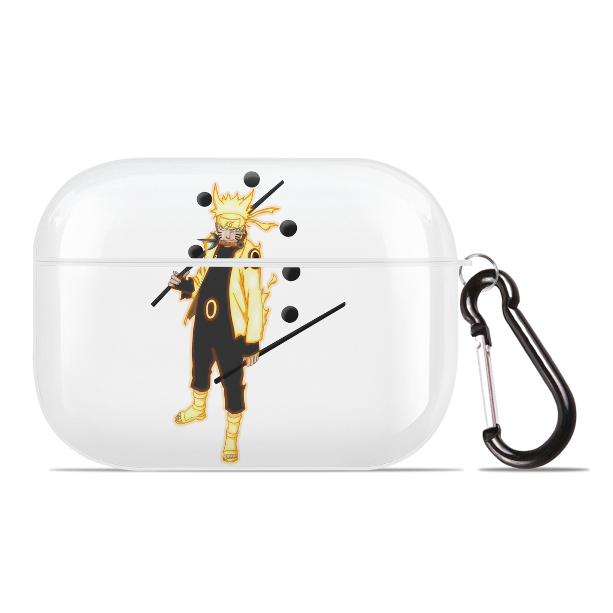 （画像用） NARUTO -ナルト- うずまき ナルト Uzumaki Naruto 【AirPods Pro用】ハードシェル保護ケース 耐衝撃・防指紋・カラビナ付き商品仕様