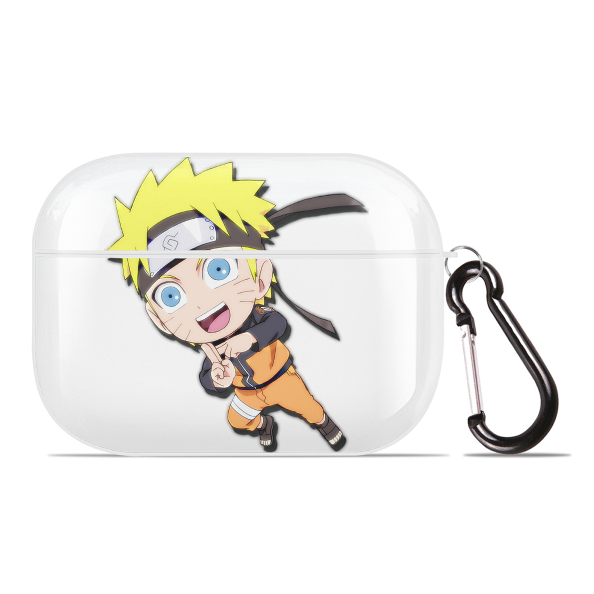 （画像用） NARUTO -ナルト- うずまき ナルト Uzumaki Naruto 【AirPods Pro用】ハードシェル保護ケース 耐衝撃・防指紋・カラビナ付き商品仕様