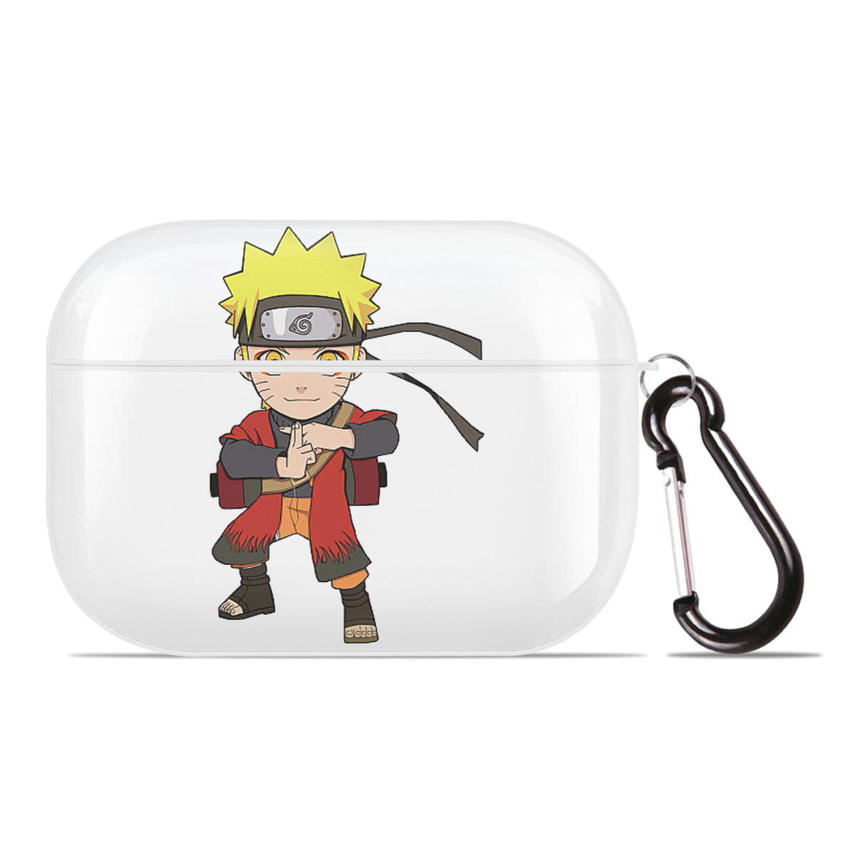 （画像用） NARUTO -ナルト- うずまき ナルト Uzumaki Naruto 【AirPods Pro用】ハードシェル保護ケース 耐衝撃・防指紋・カラビナ付き商品仕様