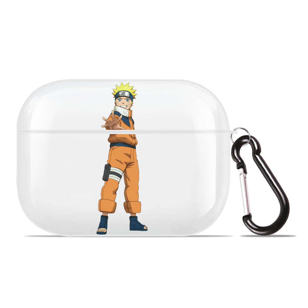 （画像用） NARUTO -ナルト- うずまき ナルト Uzumaki Naruto 【AirPods Pro用】ハードシェル保護ケース 耐衝撃・防指紋・カラビナ付き商品仕様