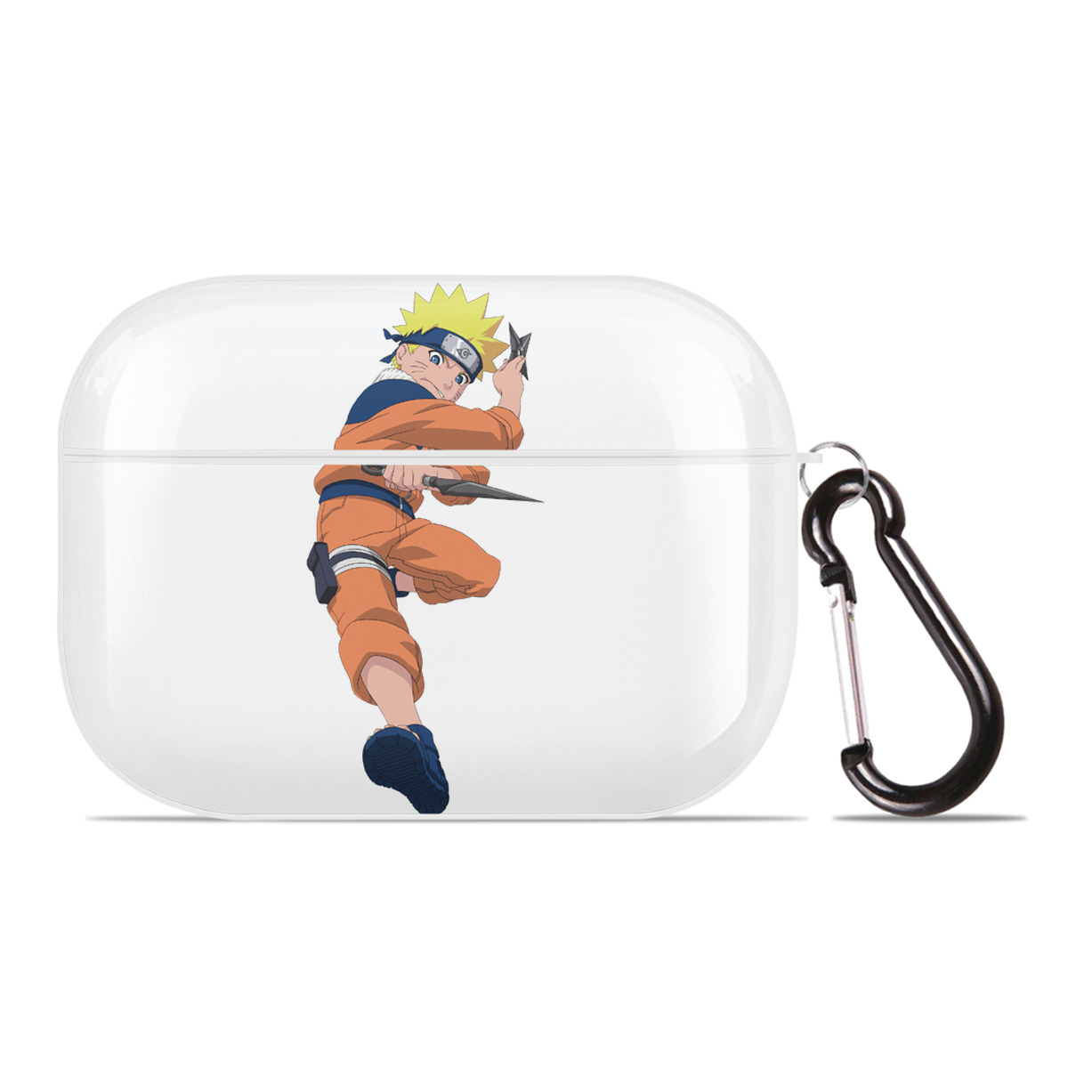 （画像用） NARUTO -ナルト- うずまき ナルト Uzumaki Naruto 【AirPods Pro用】ハードシェル保護ケース 耐衝撃・防指紋・カラビナ付き商品仕様