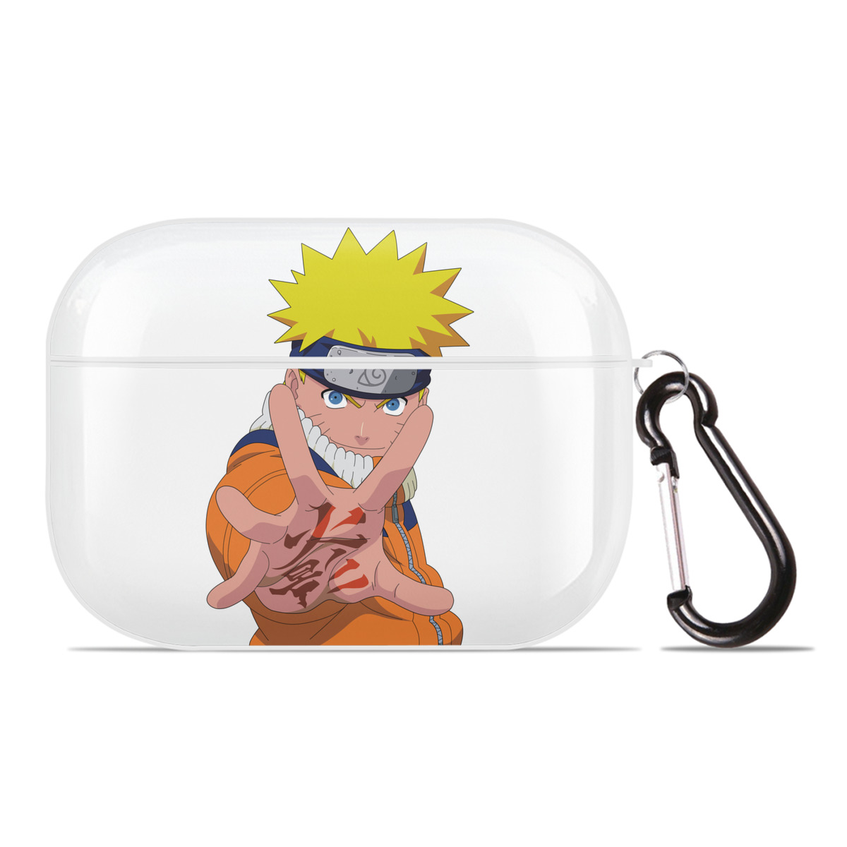 （画像用） NARUTO -ナルト- うずまき ナルト Uzumaki Naruto 【AirPods Pro用】ハードシェル保護ケース 耐衝撃・防指紋・カラビナ付き商品仕様