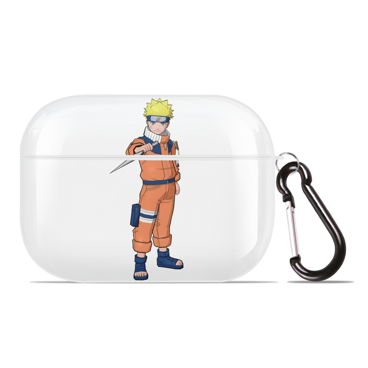（画像用） NARUTO -ナルト- うずまき ナルト Uzumaki Naruto 【AirPods Pro用】ハードシェル保護ケース 耐衝撃・防指紋・カラビナ付き商品仕様