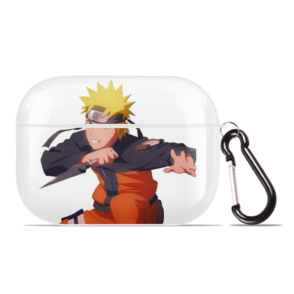 （画像用） NARUTO -ナルト- うずまき ナルト Uzumaki Naruto 【AirPods Pro用】ハードシェル保護ケース 耐衝撃・防指紋・カラビナ付き商品仕様