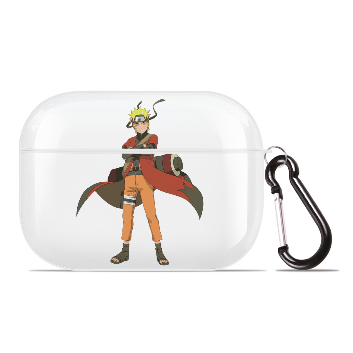 （画像用） NARUTO -ナルト- うずまき ナルト Uzumaki Naruto 【AirPods Pro用】ハードシェル保護ケース 耐衝撃・防指紋・カラビナ付き商品仕様
