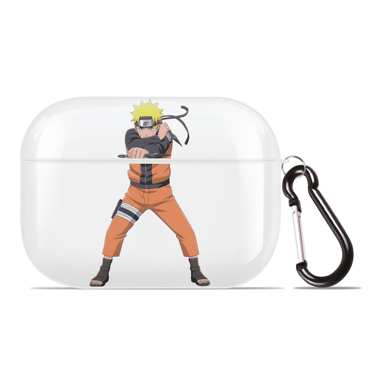 （画像用） NARUTO -ナルト- うずまき ナルト Uzumaki Naruto 【AirPods Pro用】ハードシェル保護ケース 耐衝撃・防指紋・カラビナ付き商品仕様