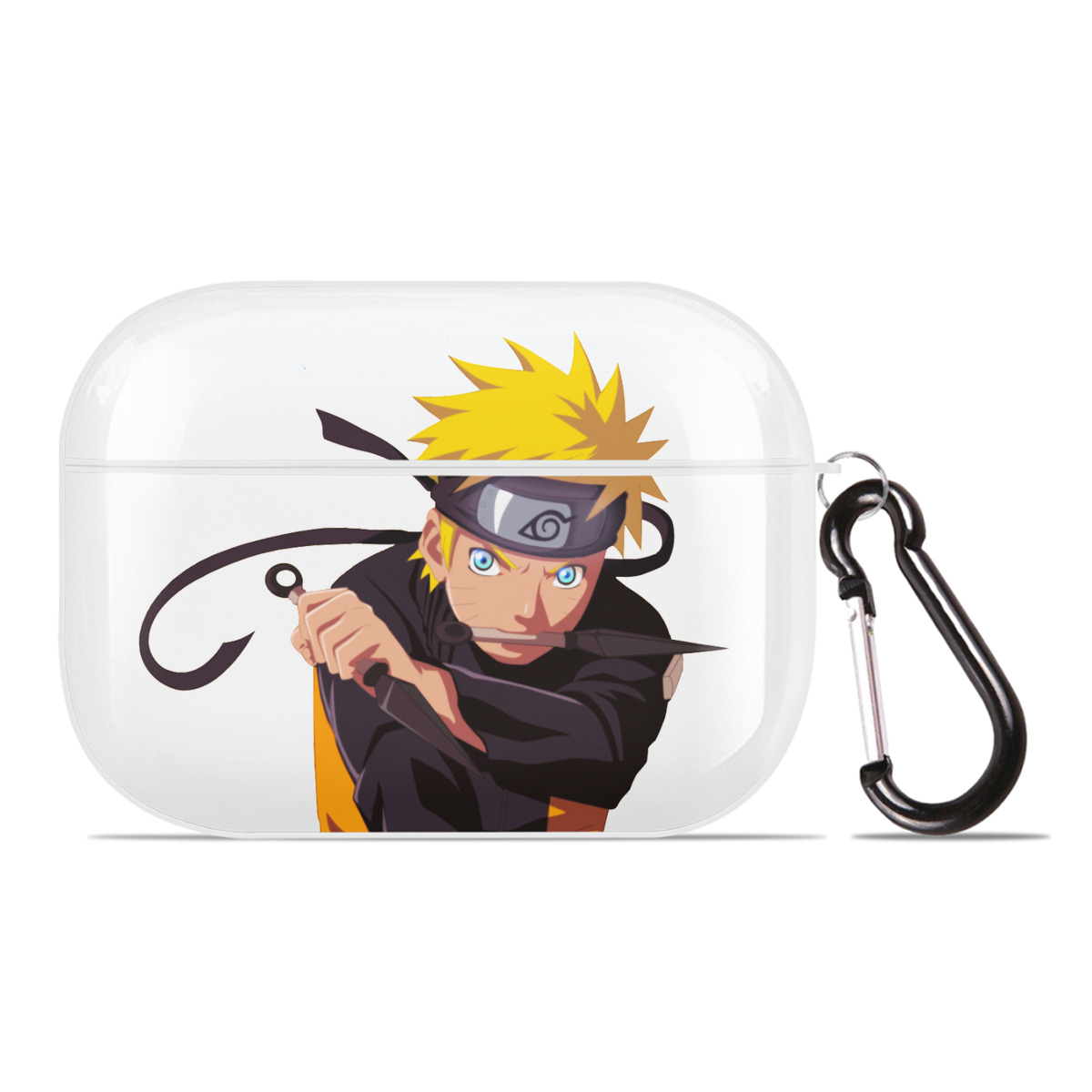 （画像用） NARUTO -ナルト- うずまき ナルト Uzumaki Naruto 【AirPods Pro用】ハードシェル保護ケース 耐衝撃・防指紋・カラビナ付き商品仕様