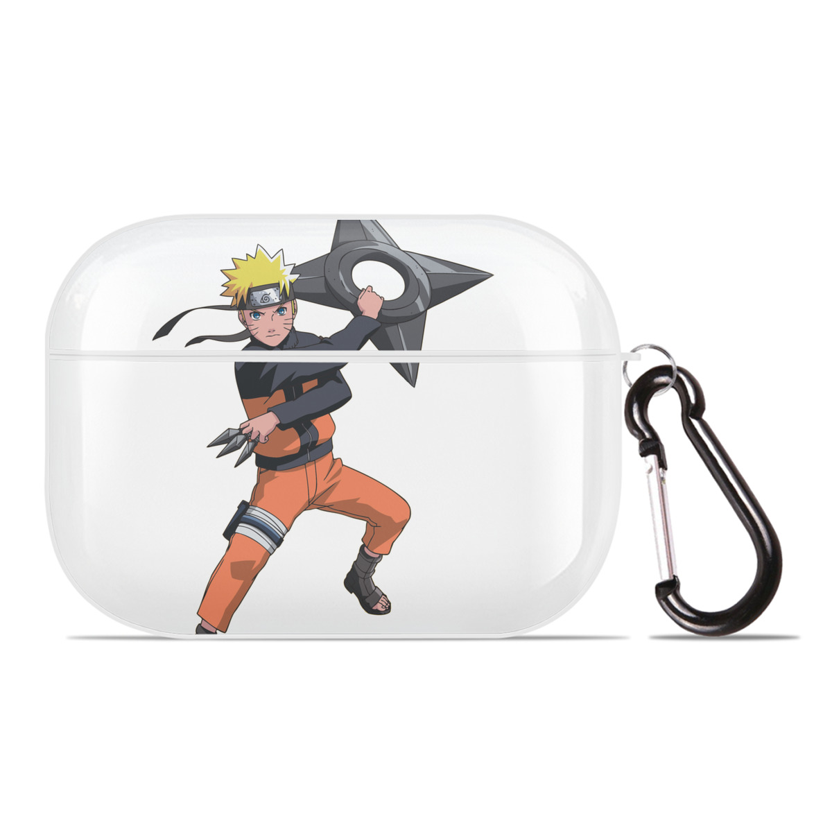（画像用） NARUTO -ナルト- うずまき ナルト Uzumaki Naruto 【AirPods Pro用】ハードシェル保護ケース 耐衝撃・防指紋・カラビナ付き商品仕様