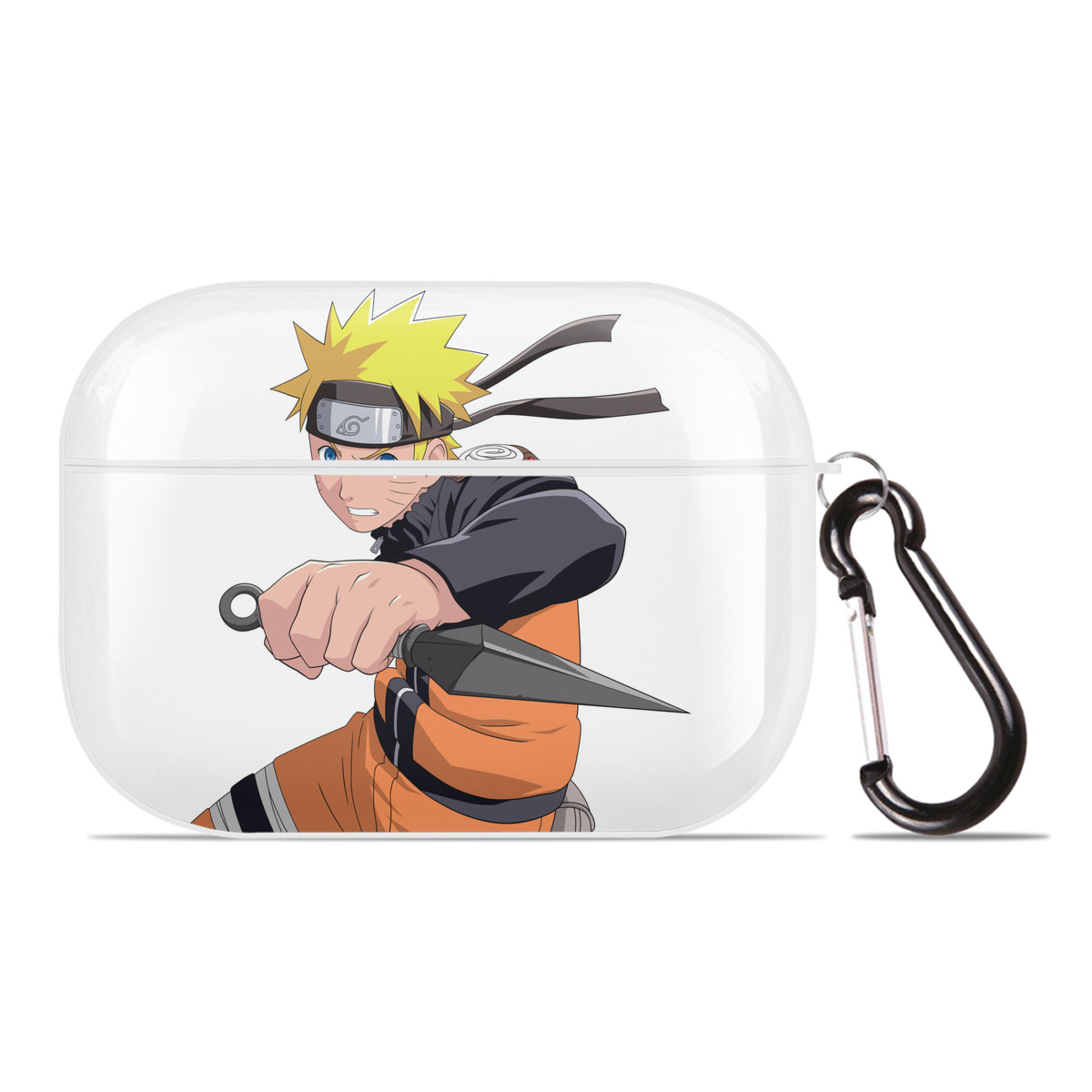 （画像用） NARUTO -ナルト- うずまき ナルト Uzumaki Naruto 【AirPods Pro用】ハードシェル保護ケース 耐衝撃・防指紋・カラビナ付き商品仕様