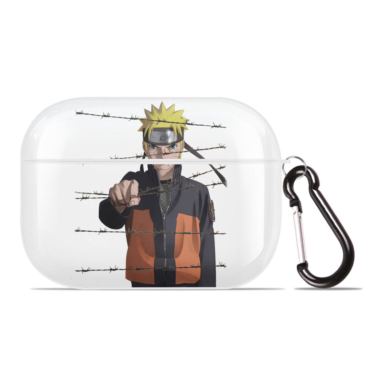 （画像用） NARUTO -ナルト- うずまき ナルト Uzumaki Naruto 【AirPods Pro用】ハードシェル保護ケース 耐衝撃・防指紋・カラビナ付き商品仕様
