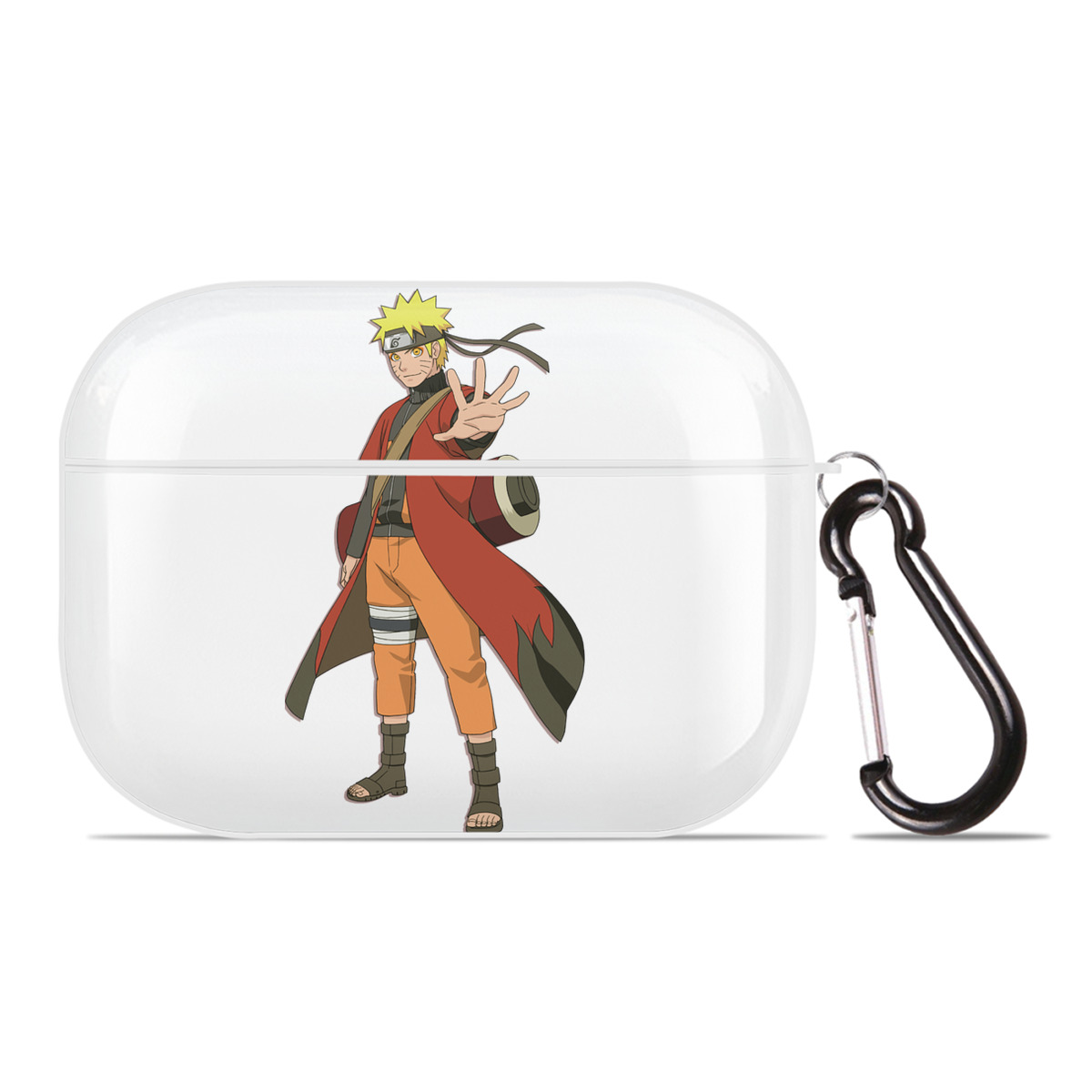 （画像用） NARUTO -ナルト- うずまき ナルト Uzumaki Naruto 【AirPods Pro用】ハードシェル保護ケース 耐衝撃・防指紋・カラビナ付き商品仕様