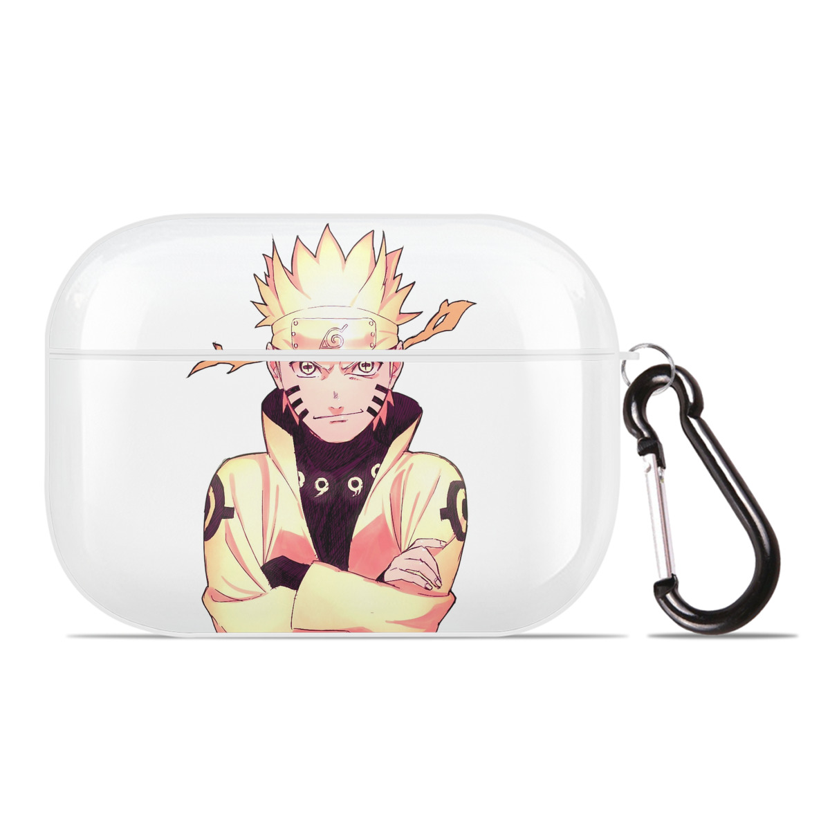 （画像用） NARUTO -ナルト- うずまき ナルト Uzumaki Naruto 【AirPods Pro用】ハードシェル保護ケース 耐衝撃・防指紋・カラビナ付き商品仕様