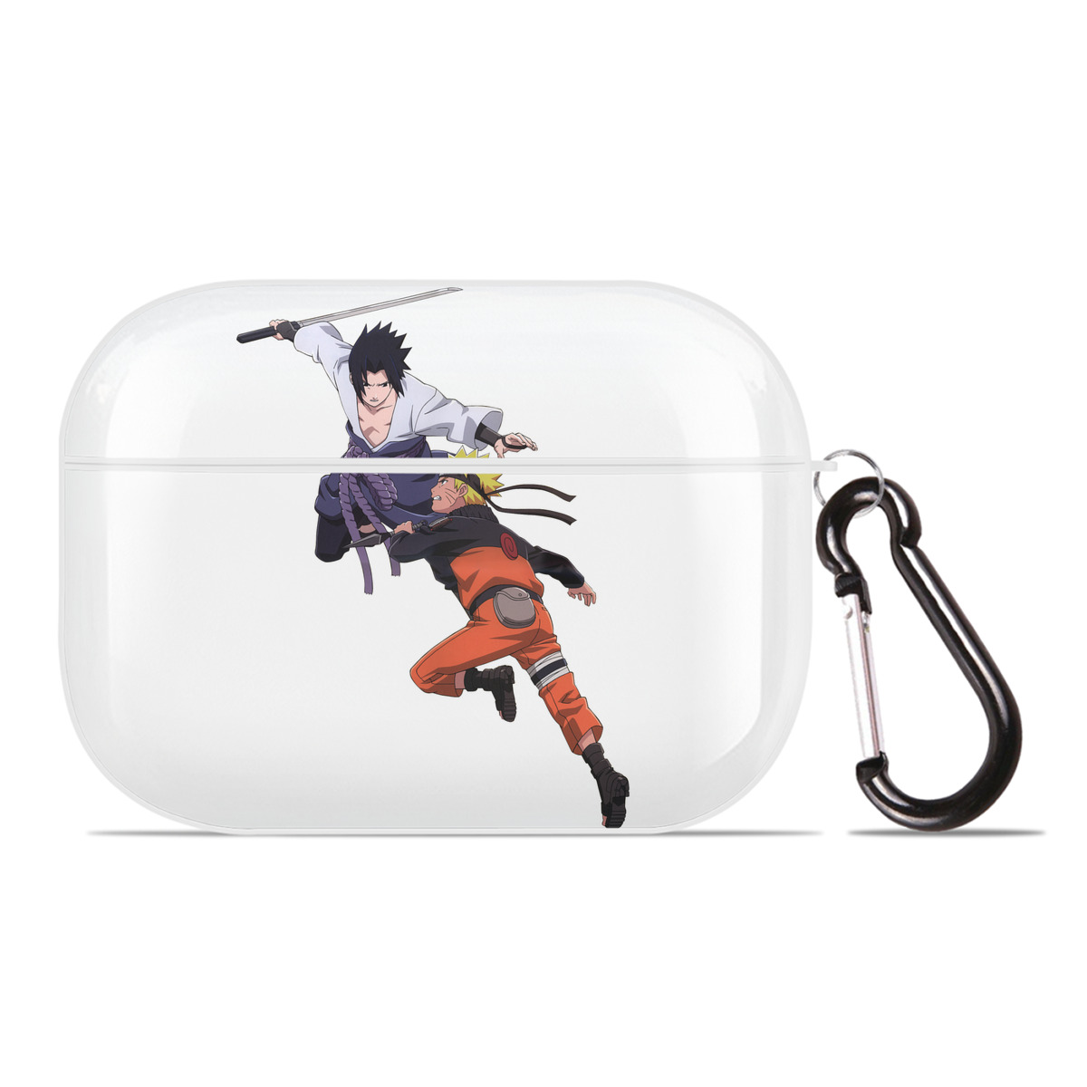 （画像用） NARUTO -ナルト- うちは サスケ Uchiha Sasuke 【AirPods Pro用】ハードシェル保護ケース 耐衝撃・防指紋・カラビナ付き商品仕様