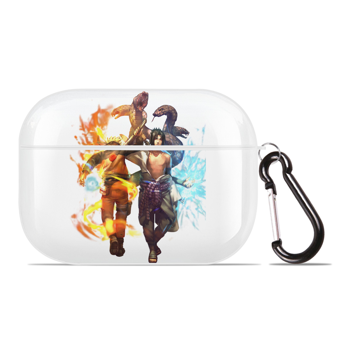 （画像用） NARUTO -ナルト- うちは サスケ Uchiha Sasuke 【AirPods Pro用】ハードシェル保護ケース 耐衝撃・防指紋・カラビナ付き商品仕様