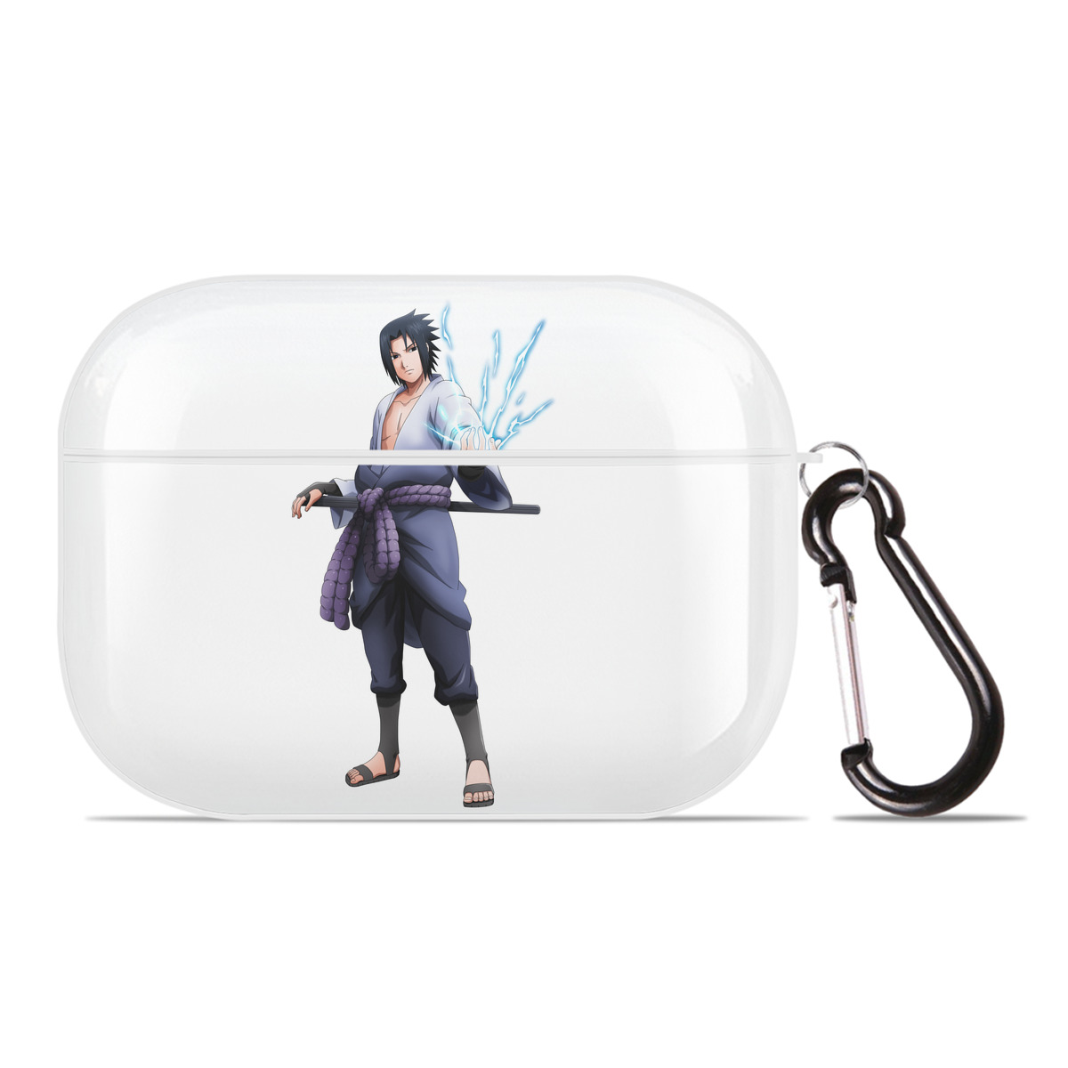 （画像用） NARUTO -ナルト- うちは サスケ Uchiha Sasuke 【AirPods Pro用】ハードシェル保護ケース 耐衝撃・防指紋・カラビナ付き商品仕様