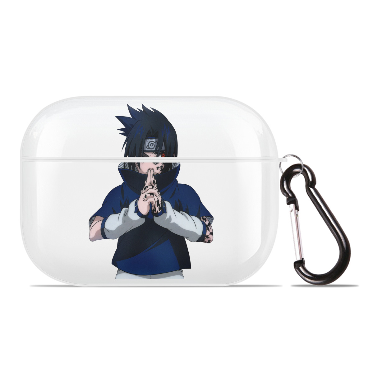 （画像用） NARUTO -ナルト- うちは サスケ Uchiha Sasuke 【AirPods Pro用】ハードシェル保護ケース 耐衝撃・防指紋・カラビナ付き商品仕様