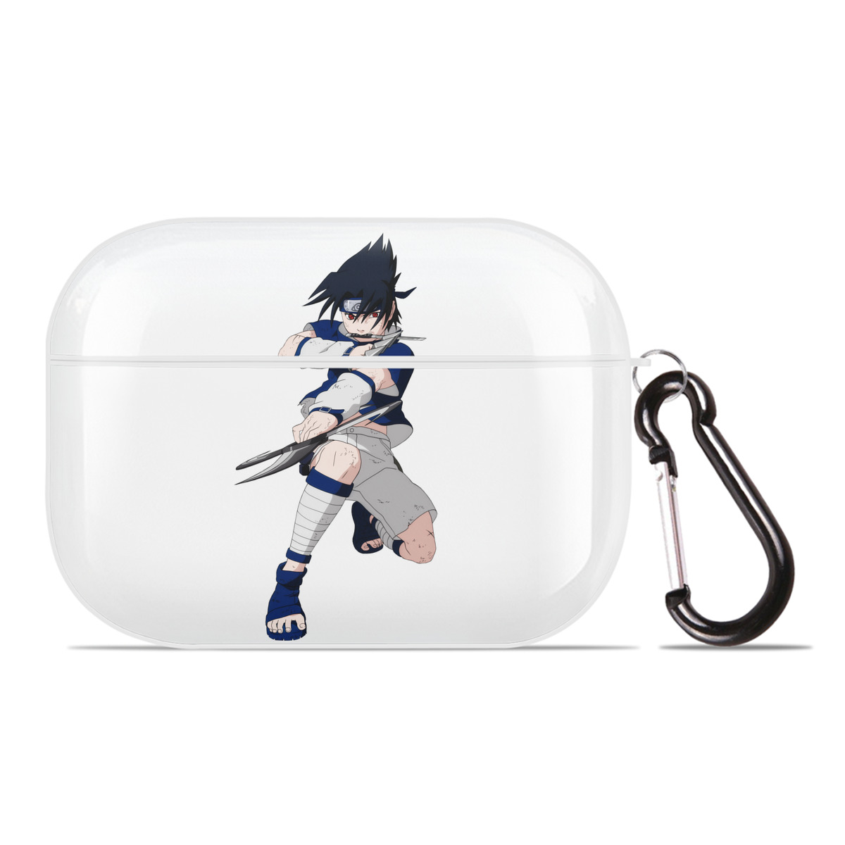 （画像用） NARUTO -ナルト- うちは サスケ Uchiha Sasuke 【AirPods Pro用】ハードシェル保護ケース 耐衝撃・防指紋・カラビナ付き商品仕様