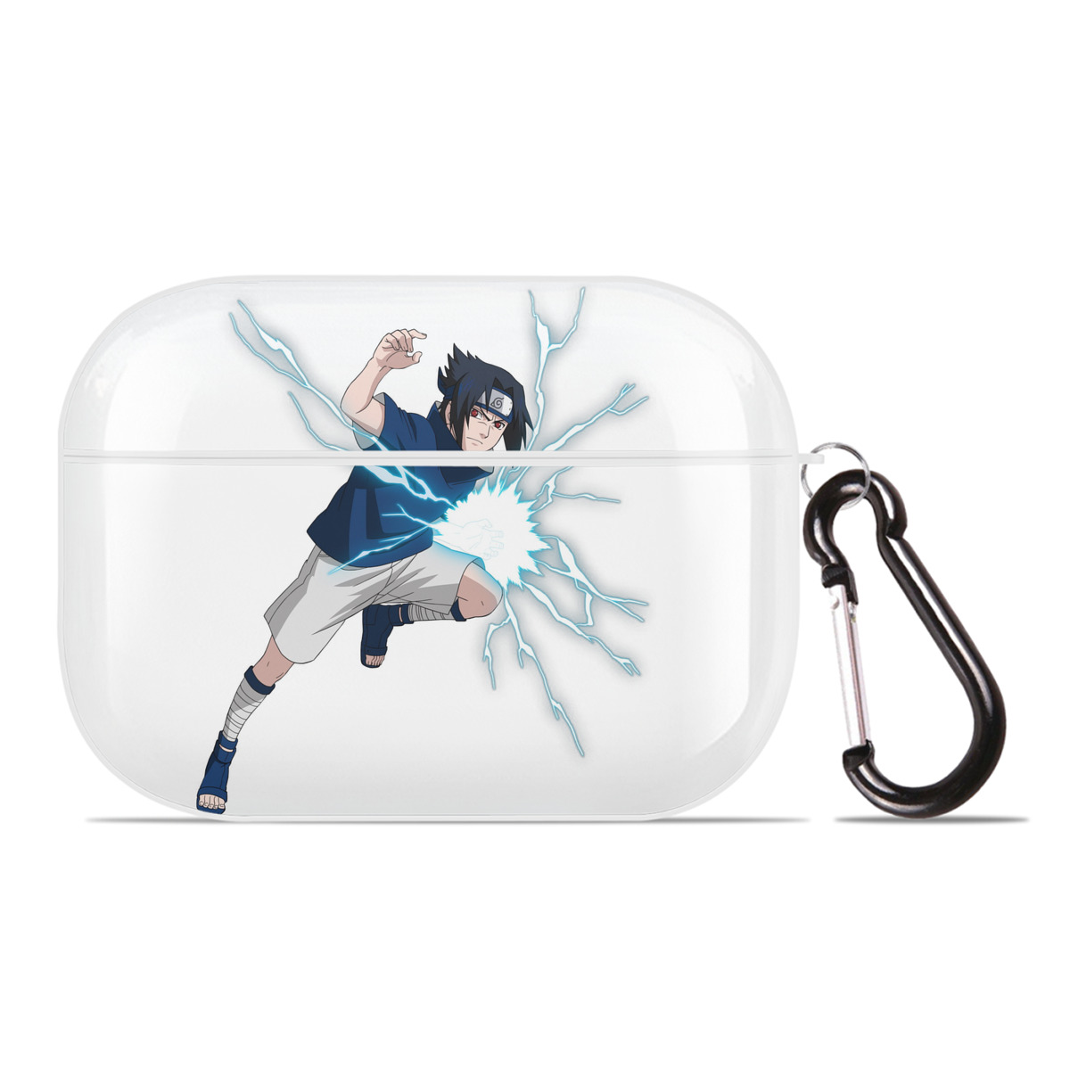 （画像用） NARUTO -ナルト- うちは サスケ Uchiha Sasuke 【AirPods Pro用】ハードシェル保護ケース 耐衝撃・防指紋・カラビナ付き商品仕様