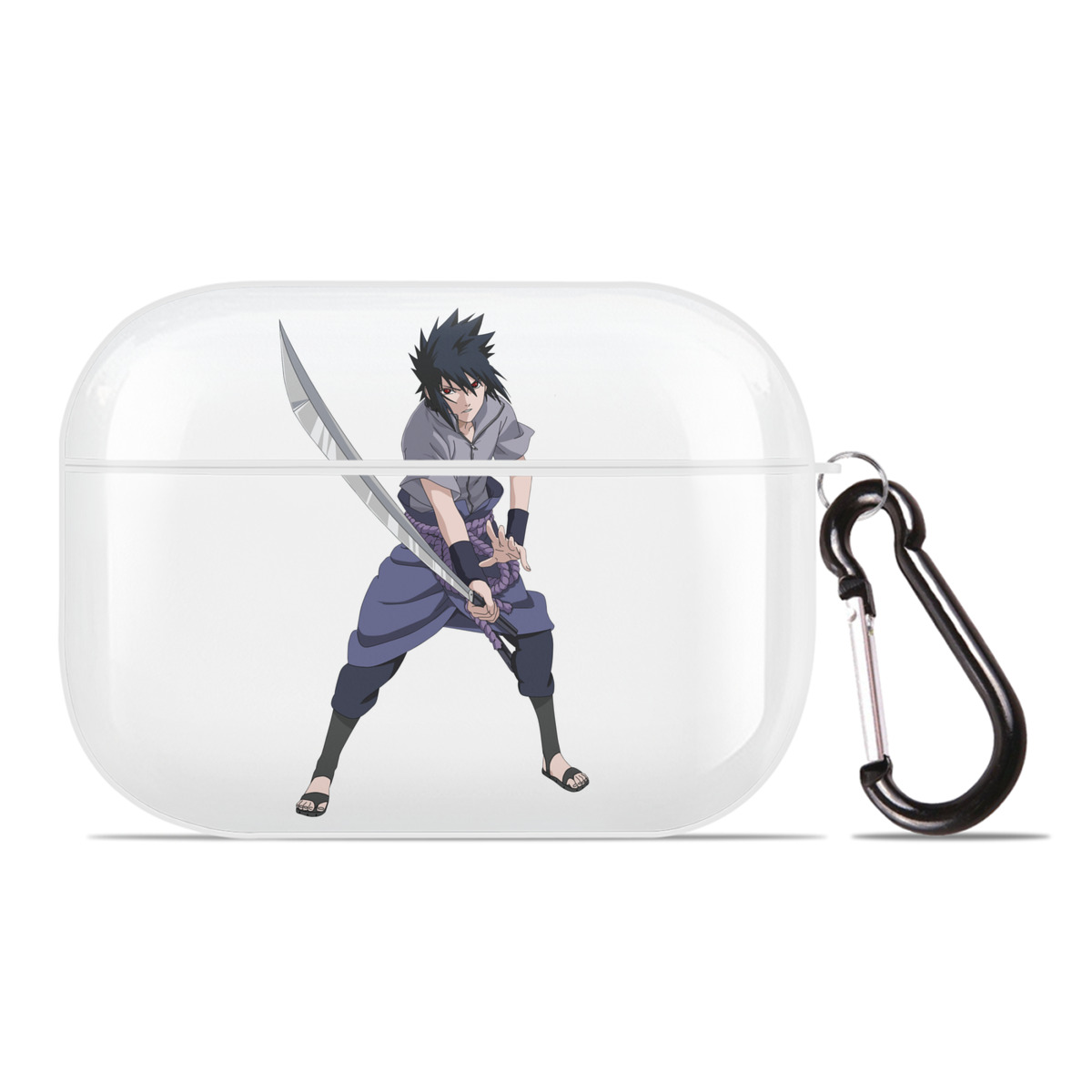 （画像用） NARUTO -ナルト- うちは サスケ Uchiha Sasuke 【AirPods Pro用】ハードシェル保護ケース 耐衝撃・防指紋・カラビナ付き商品仕様