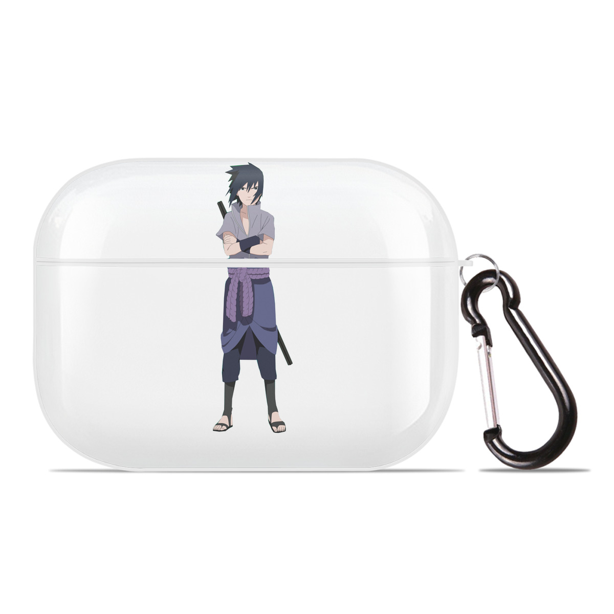 （画像用） NARUTO -ナルト- うちは サスケ Uchiha Sasuke 【AirPods Pro用】ハードシェル保護ケース 耐衝撃・防指紋・カラビナ付き商品仕様