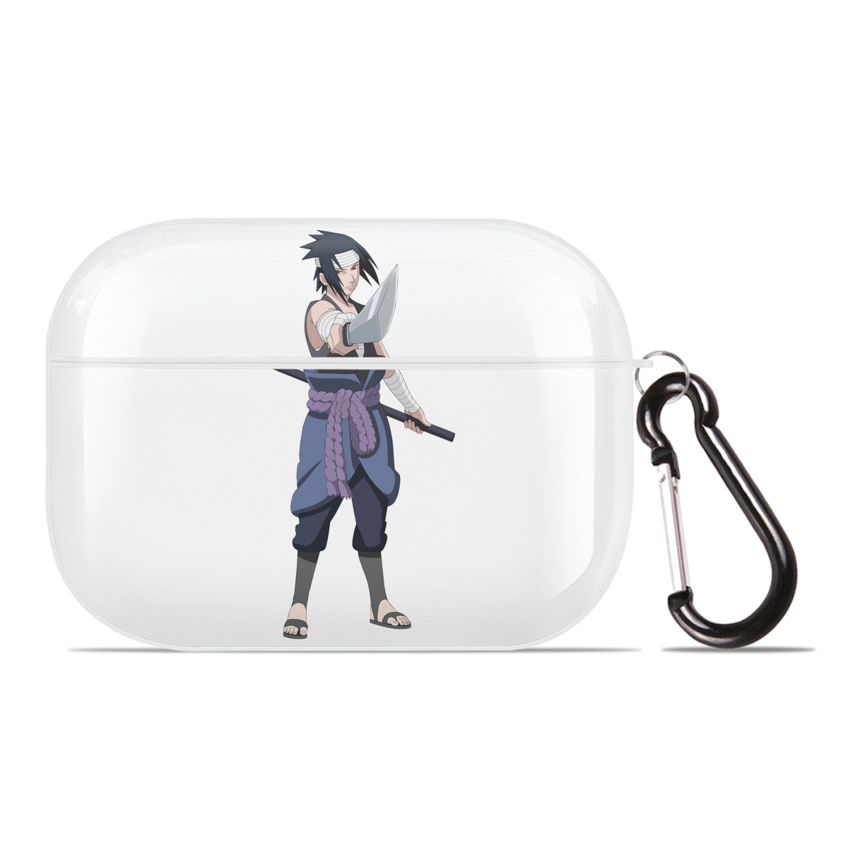 （画像用） NARUTO -ナルト- うちは サスケ Uchiha Sasuke 【AirPods Pro用】ハードシェル保護ケース 耐衝撃・防指紋・カラビナ付き商品仕様
