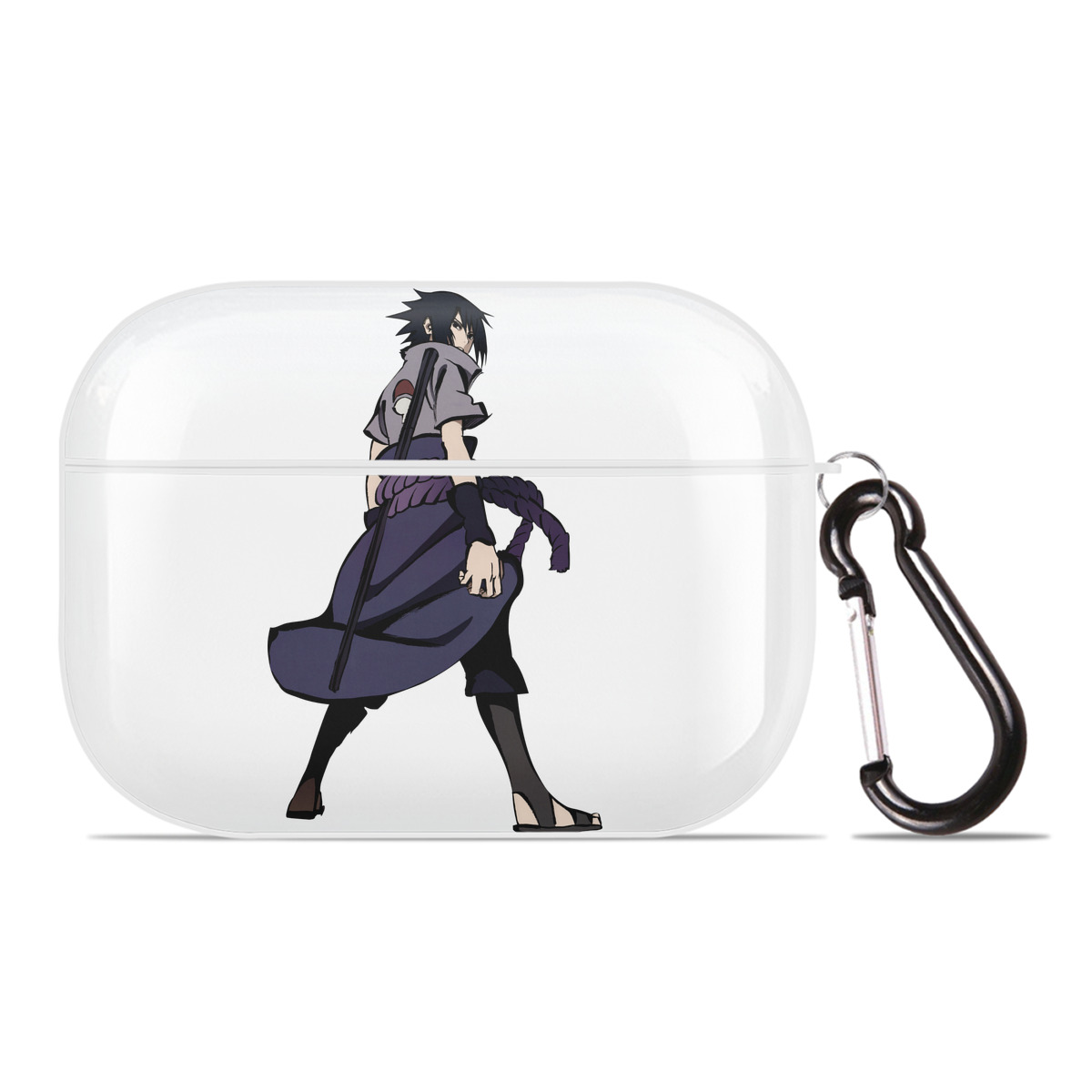 （画像用） NARUTO -ナルト- うちは サスケ Uchiha Sasuke 【AirPods Pro用】ハードシェル保護ケース 耐衝撃・防指紋・カラビナ付き商品仕様