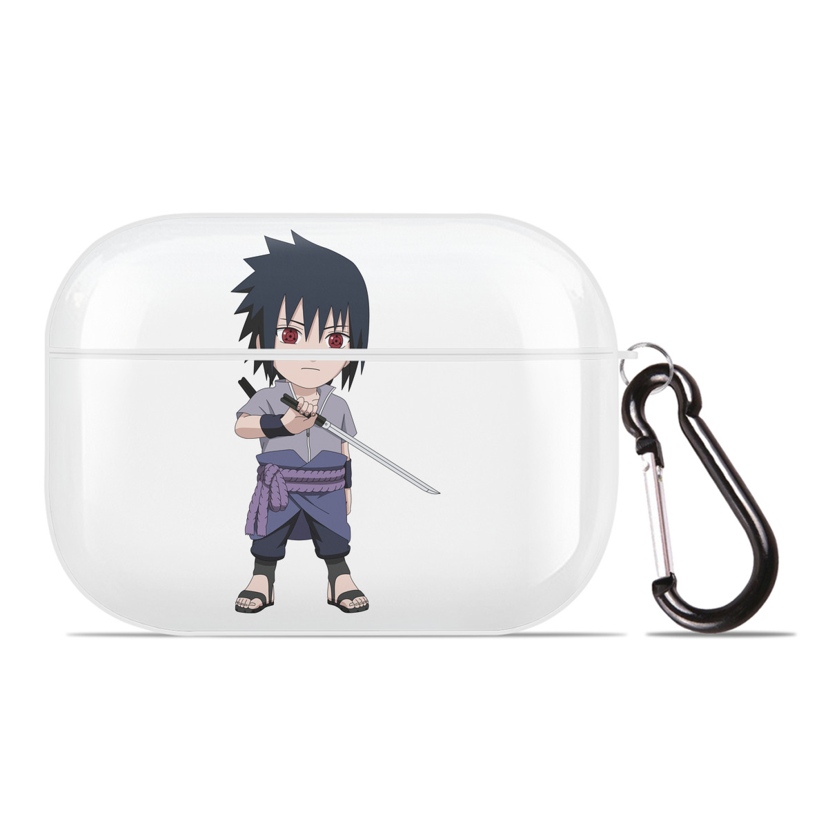 （画像用） NARUTO -ナルト- うちは サスケ Uchiha Sasuke 【AirPods Pro用】ハードシェル保護ケース 耐衝撃・防指紋・カラビナ付き商品仕様