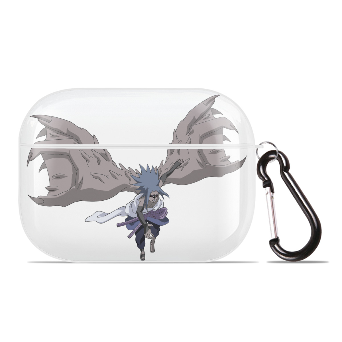 （画像用） NARUTO -ナルト- うちは サスケ Uchiha Sasuke 【AirPods Pro用】ハードシェル保護ケース 耐衝撃・防指紋・カラビナ付き商品仕様
