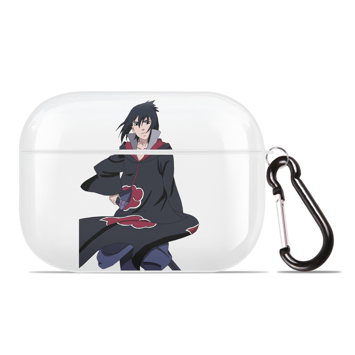 （画像用） NARUTO -ナルト- うちは サスケ Uchiha Sasuke 【AirPods Pro用】ハードシェル保護ケース 耐衝撃・防指紋・カラビナ付き商品仕様