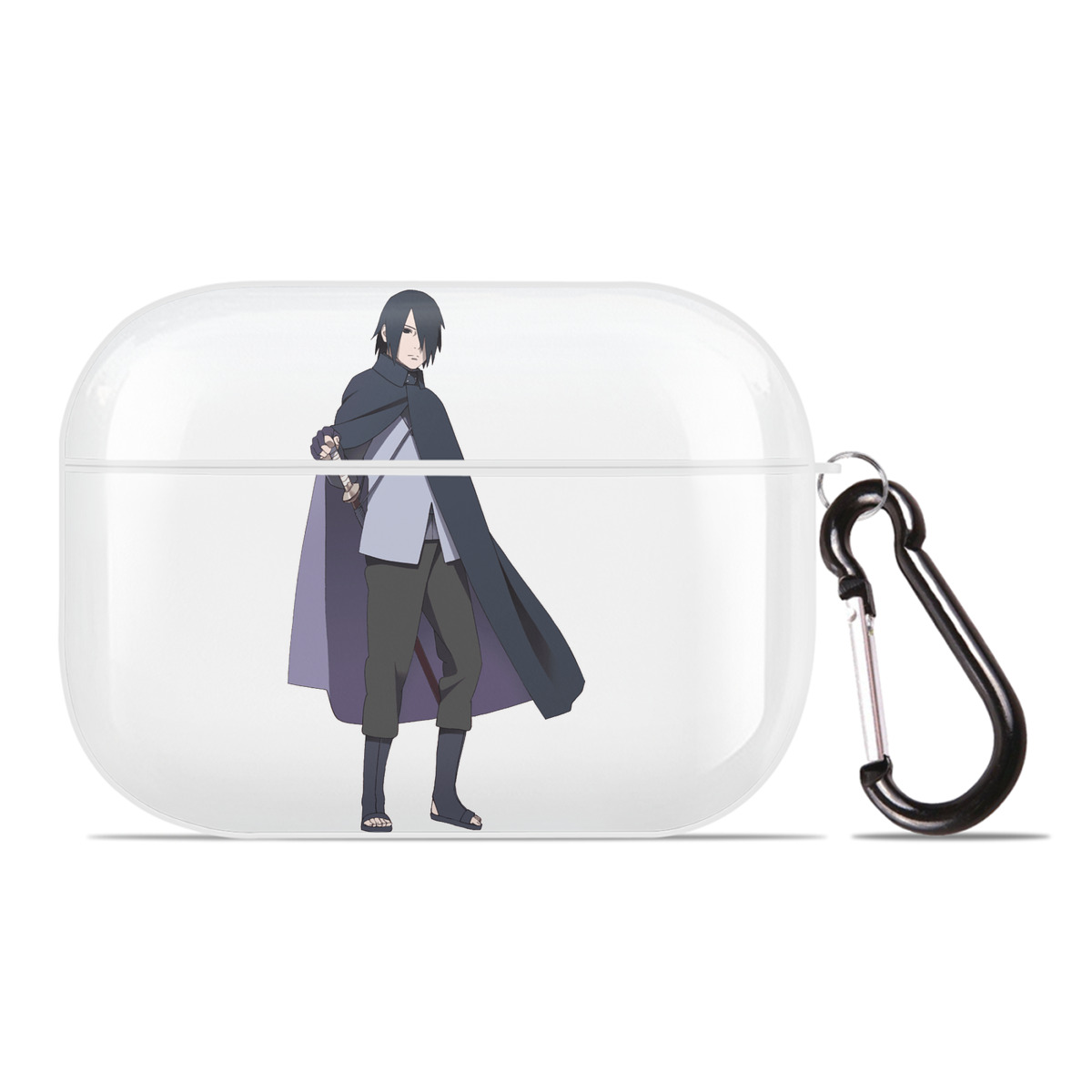（画像用） NARUTO -ナルト- うちは サスケ Uchiha Sasuke 【AirPods Pro用】ハードシェル保護ケース 耐衝撃・防指紋・カラビナ付き商品仕様