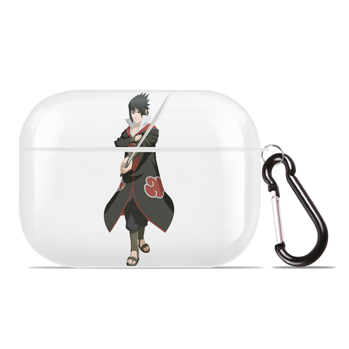 （画像用） NARUTO -ナルト- うちは サスケ Uchiha Sasuke 【AirPods Pro用】ハードシェル保護ケース 耐衝撃・防指紋・カラビナ付き商品仕様