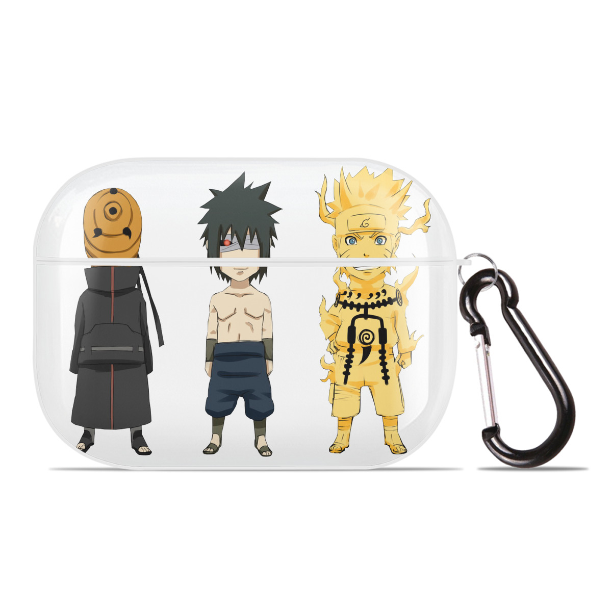 （画像用） NARUTO -ナルト- うちは サスケ Uchiha Sasuke 【AirPods Pro用】ハードシェル保護ケース 耐衝撃・防指紋・カラビナ付き商品仕様