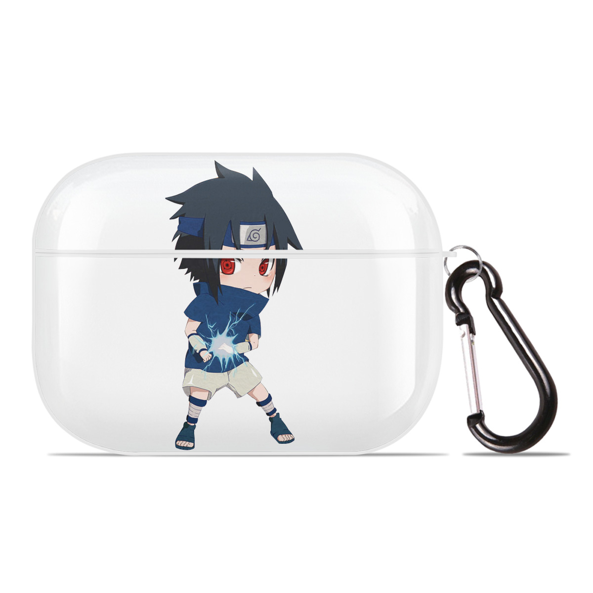 （画像用） NARUTO -ナルト- うちは サスケ Uchiha Sasuke 【AirPods Pro用】ハードシェル保護ケース 耐衝撃・防指紋・カラビナ付き商品仕様