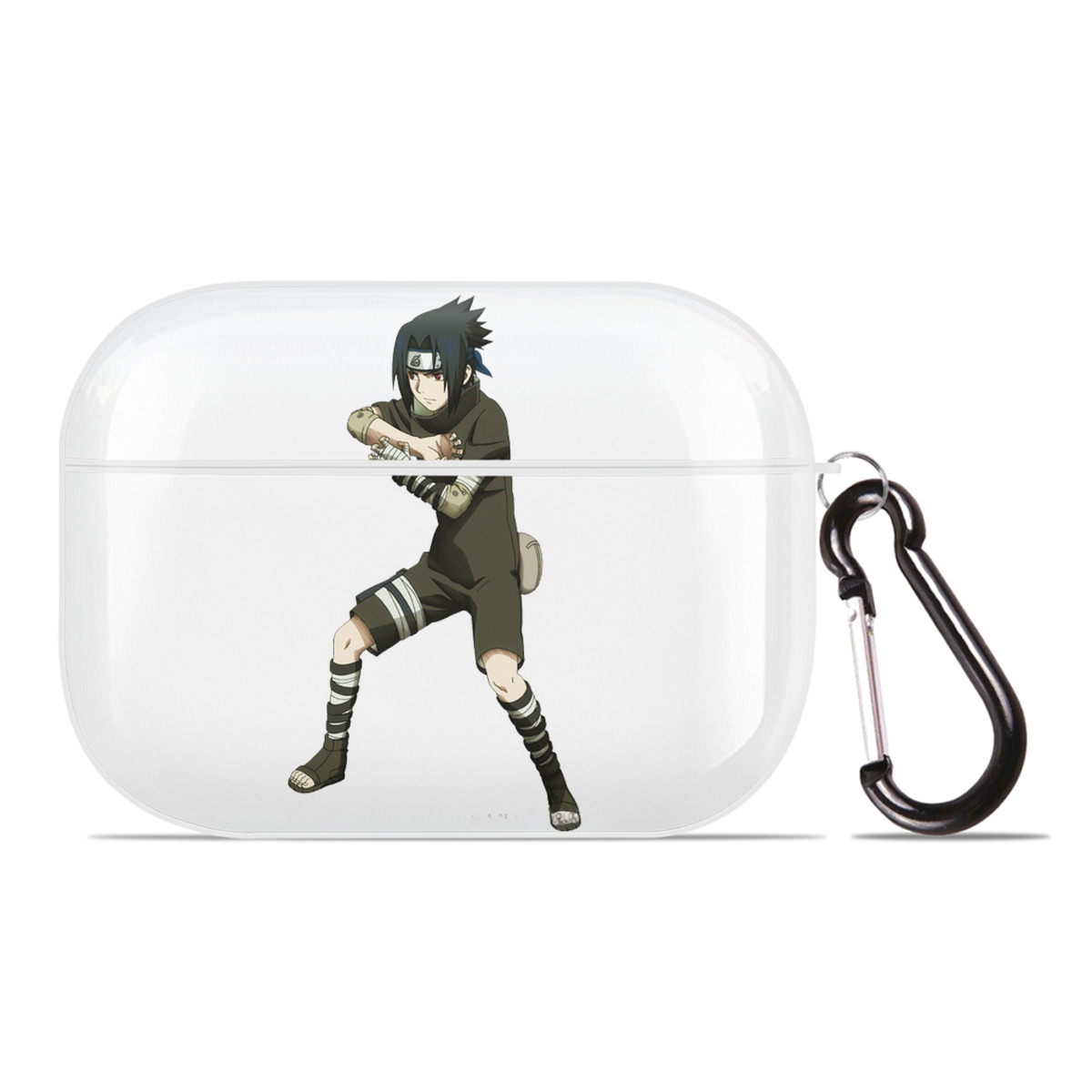 （画像用） NARUTO -ナルト- うちは サスケ Uchiha Sasuke 【AirPods Pro用】ハードシェル保護ケース 耐衝撃・防指紋・カラビナ付き商品仕様