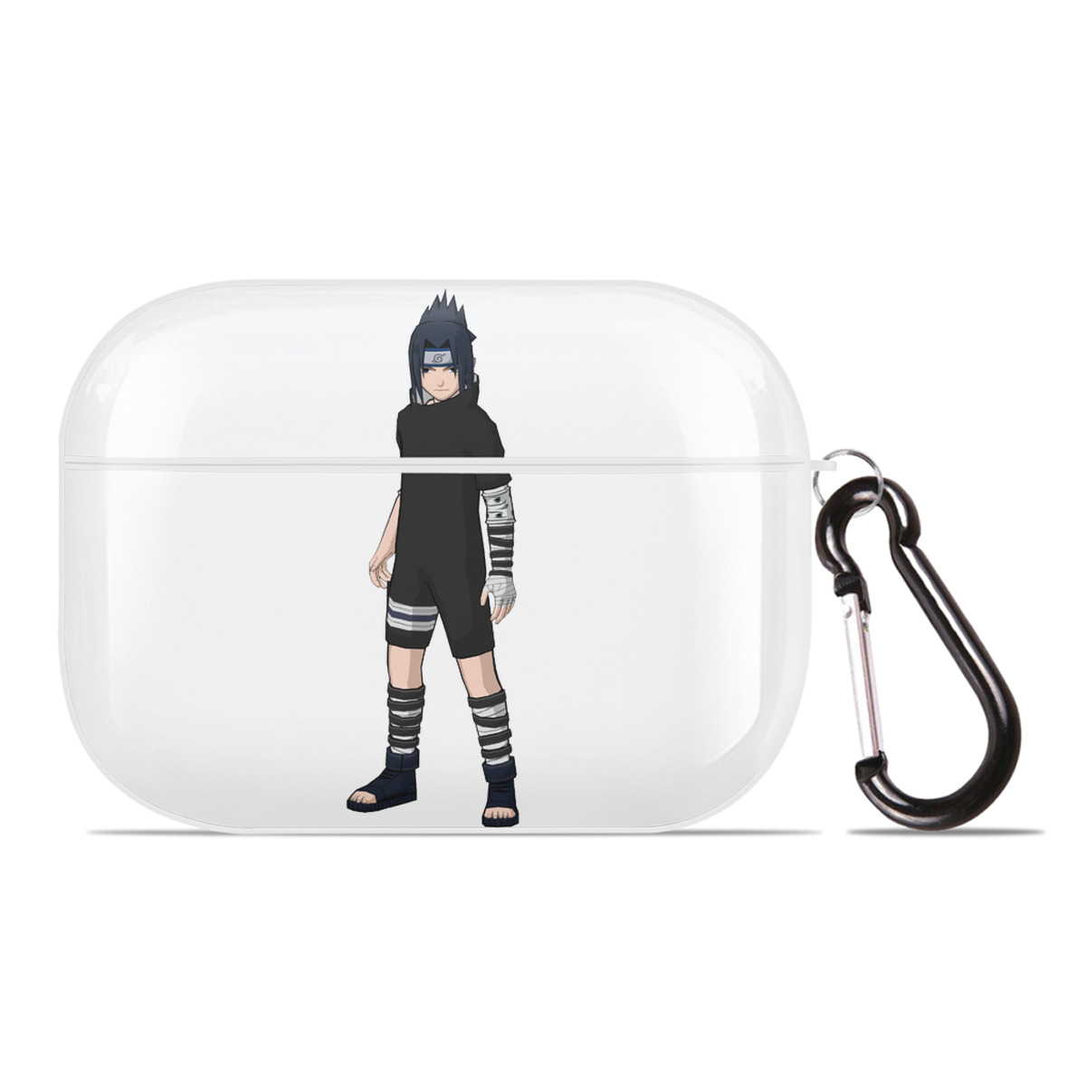 （画像用） NARUTO -ナルト- うちは サスケ Uchiha Sasuke 【AirPods Pro用】ハードシェル保護ケース 耐衝撃・防指紋・カラビナ付き商品仕様