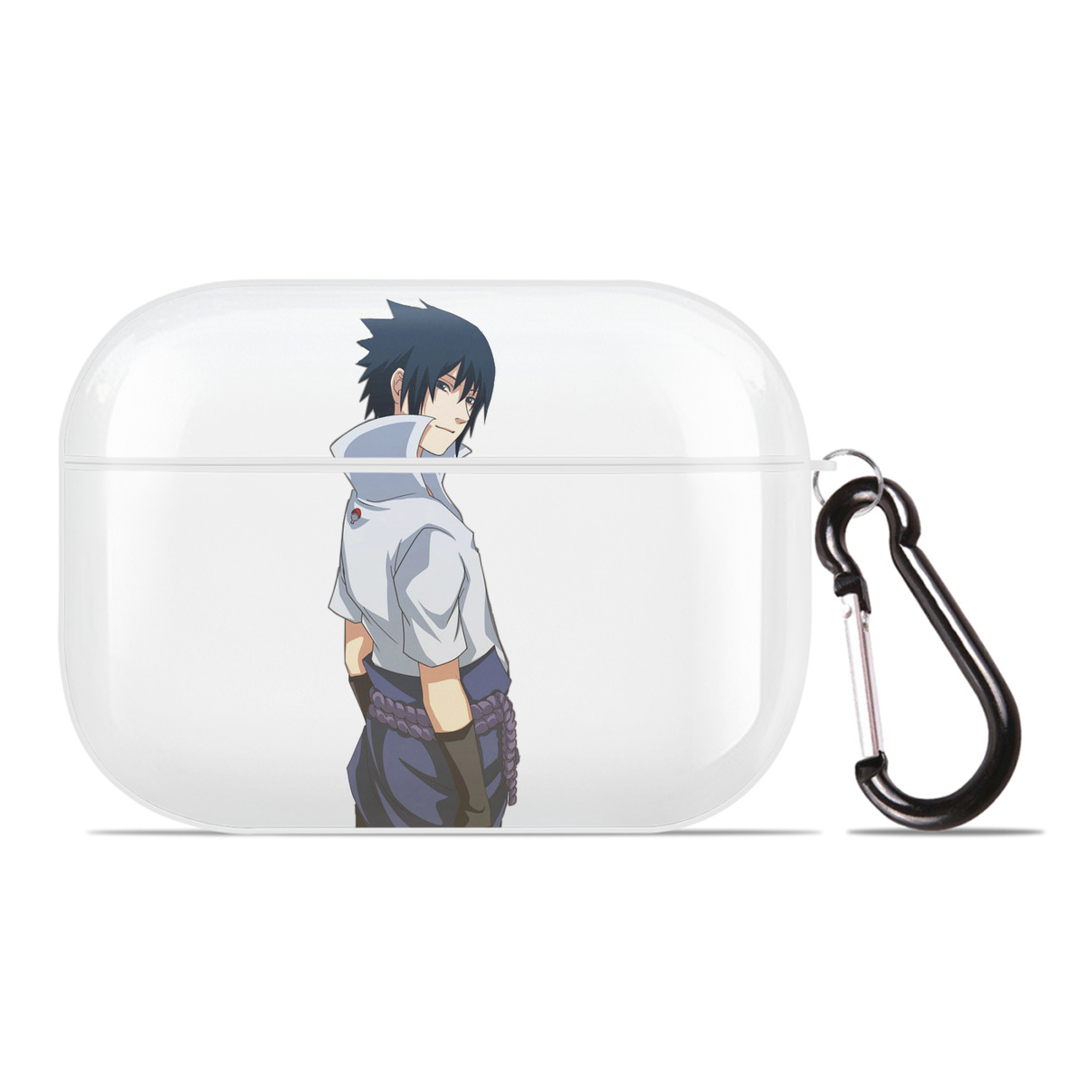 （画像用） NARUTO -ナルト- うちは サスケ Uchiha Sasuke 【AirPods Pro用】ハードシェル保護ケース 耐衝撃・防指紋・カラビナ付き商品仕様