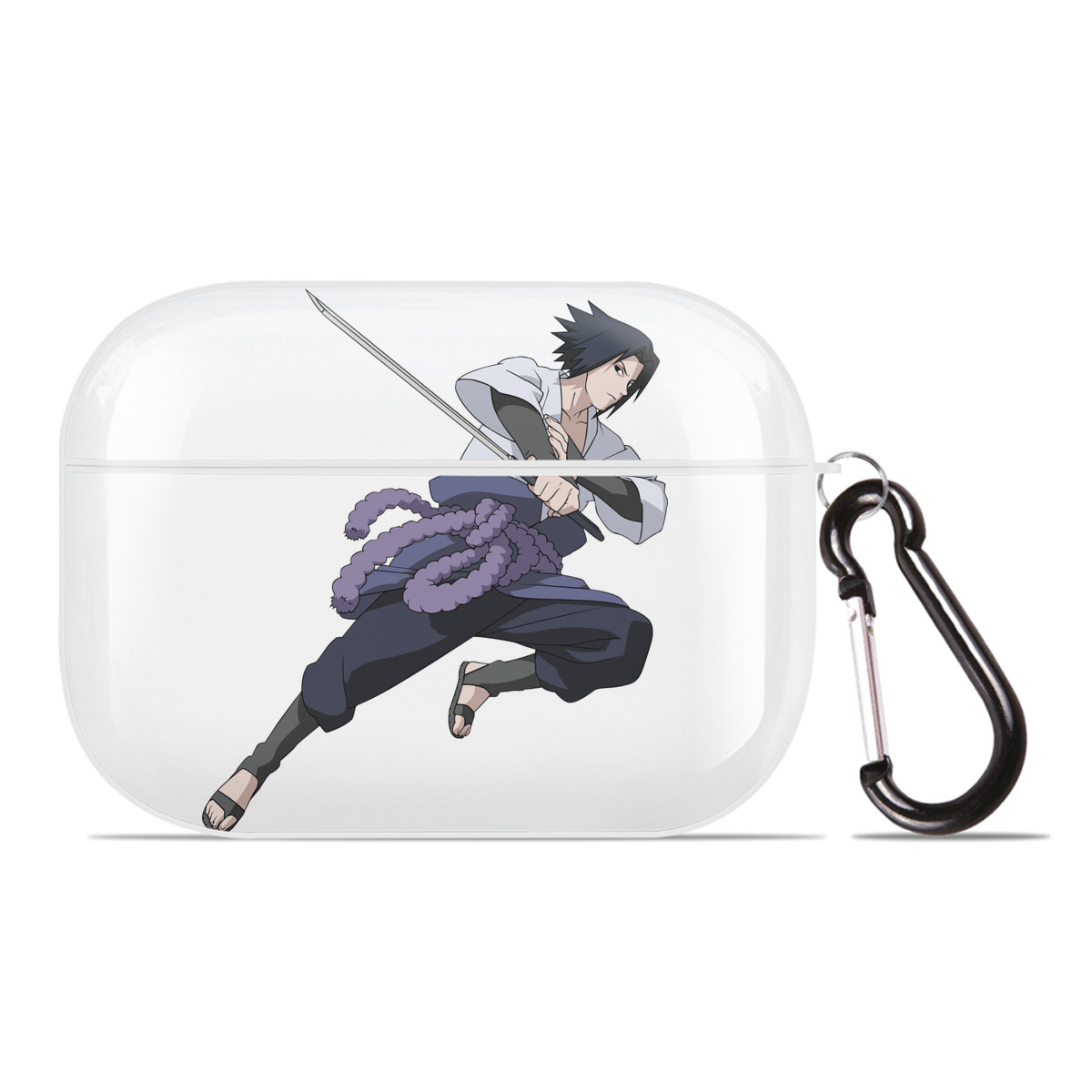 （画像用） NARUTO -ナルト- うちは サスケ Uchiha Sasuke 【AirPods Pro用】ハードシェル保護ケース 耐衝撃・防指紋・カラビナ付き商品仕様