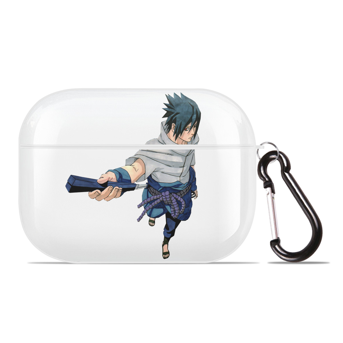 （画像用） NARUTO -ナルト- うちは サスケ Uchiha Sasuke 【AirPods Pro用】ハードシェル保護ケース 耐衝撃・防指紋・カラビナ付き商品仕様