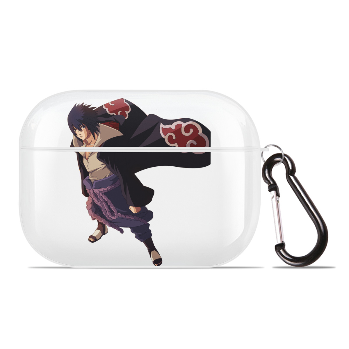 （画像用） NARUTO -ナルト- うちは サスケ Uchiha Sasuke 【AirPods Pro用】ハードシェル保護ケース 耐衝撃・防指紋・カラビナ付き商品仕様