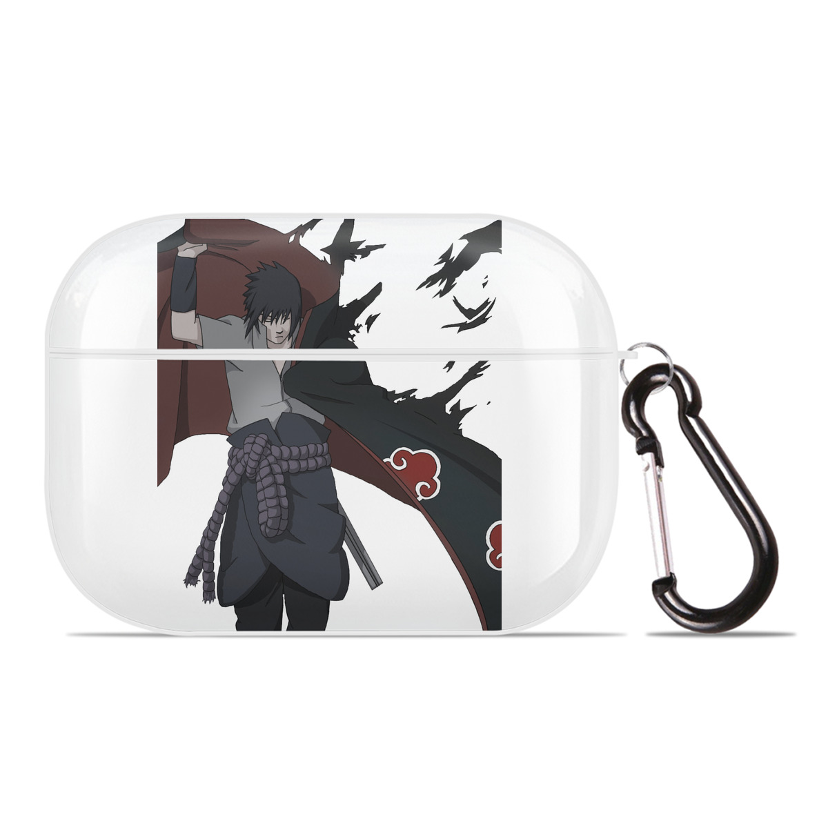 （画像用） NARUTO -ナルト- うちは サスケ Uchiha Sasuke 【AirPods Pro用】ハードシェル保護ケース 耐衝撃・防指紋・カラビナ付き商品仕様