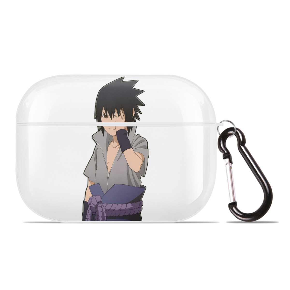（画像用） NARUTO -ナルト- うちは サスケ Uchiha Sasuke 【AirPods Pro用】ハードシェル保護ケース 耐衝撃・防指紋・カラビナ付き商品仕様