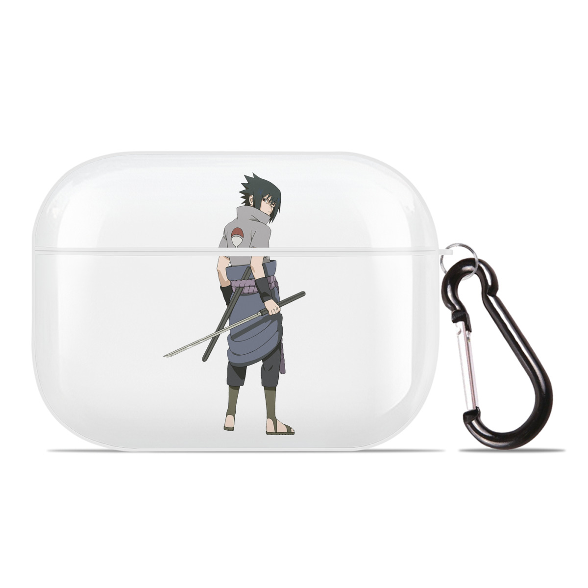 （画像用） NARUTO -ナルト- うちは サスケ Uchiha Sasuke 【AirPods Pro用】ハードシェル保護ケース 耐衝撃・防指紋・カラビナ付き商品仕様