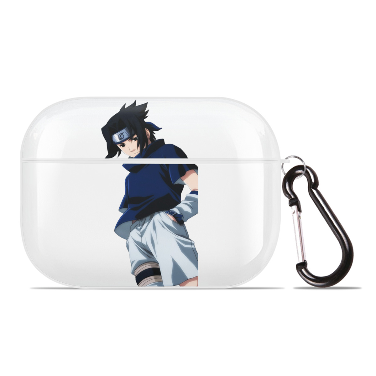 （画像用） NARUTO -ナルト- うちは サスケ Uchiha Sasuke 【AirPods Pro用】ハードシェル保護ケース 耐衝撃・防指紋・カラビナ付き商品仕様